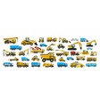 a large set of construction equipment vector image
