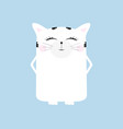 cartoon cat drawing cute funny beast vector image