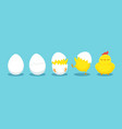 chicken hatching cracked chick egg hatch eggs vector image