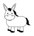 cute mule character icon vector image vector image