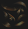 golden glowing metallic motion lines vector image vector image