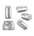 aluminum cans a set different types for mock vector image