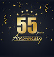 anniversary celebration design with gold confetti vector image