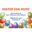 easter hunt invitation card vector image vector image