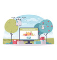 farm food delivery composition vector image