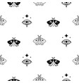 hand drawn celestial moths seamless pattern vector image
