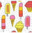 popsicle seamless pattern vector image vector image