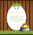 st patrick frame vector image vector image