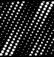 white large halftone dots in diagonal speed lines vector image