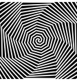 black and white hypnotic background vector image