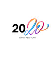 happy new year 2020 lettering greeting vector image
