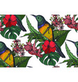 seamless pattern with compositions of hand vector image