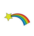 cartoon magic rainbow star for kids vector image