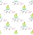 green cactus in pot desert seamless pattern vector image