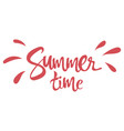 inscription hello summer print with text summer vector image vector image