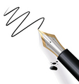 writing fountain pen vector image vector image