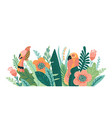 abstract tropical isolated border vector image vector image