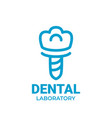 blue tooth logo for dental clinic vector image