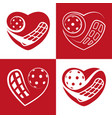 floorball love pattern abstract vector image vector image