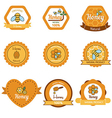 honey and bees badges labels vector image