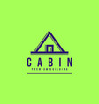 wooden cabin or cottage log lodge modern vector image vector image