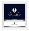 Warrior shield logo design Royalty Free Vector Image