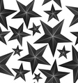 abstract black stars seamless pattern vector image