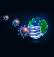 futuristic covid-19 coronavirus global pandemic vector image