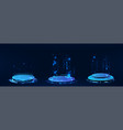 3d futuristic portal with glow and light effects vector image