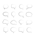 blank empty speech bubbles vector image