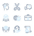 question mark first aid and seo gear icons set vector image