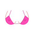 sexy bust silhouette isolated vector image