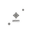 square line art tile motif pattern luxury logo vector image vector image