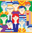 avatars character people set flat female male vector image vector image