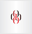 chain knot symbol logo icon vector image