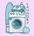 laundry or dry-cleaning service flat banner vector image