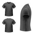 realistic black t-shirt vector image