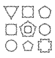 set of ten different retro floral frame vector image