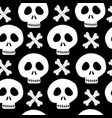 skull and bones seamless pattern vector image