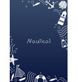 abstract doodle nautical frame design vector image