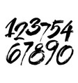 set of calligraphic acrylic or ink numbers vector image