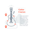 acoustic guitar courses learn to play music vector image