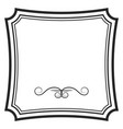 black elegant frame vintage empty decorative vector image vector image