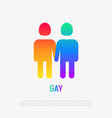 couple of gays holding hands each other vector image