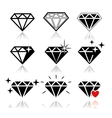 diamond vector image vector image
