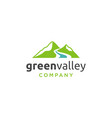 minimalist mountain with river logo design vector image