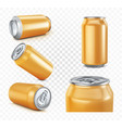 aluminum cans a set different types for mock vector image vector image