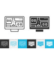gps navigation simple black line icon vector image