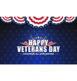 happy vererans day background design with cross vector image vector image