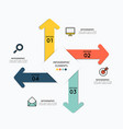 infographic elements with icons for business vector image